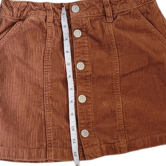 Vanillastar Girls Cordoroy button front skirt Girl's Size 12 - Picture 4 of 6